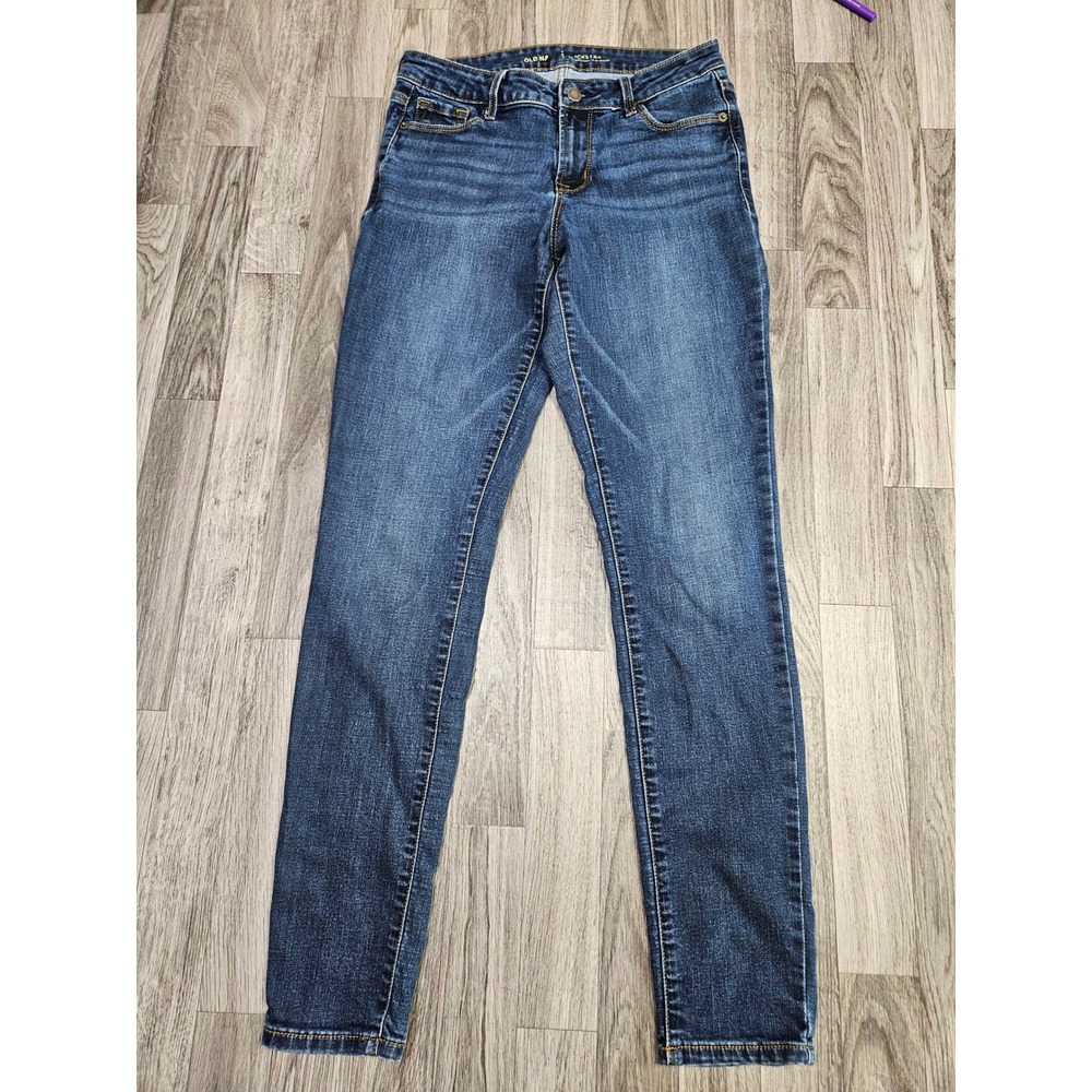 Old Navy Rockstar Skinny Jeans Women 6 Long Dark Wash Mid Rise Stretch Denim